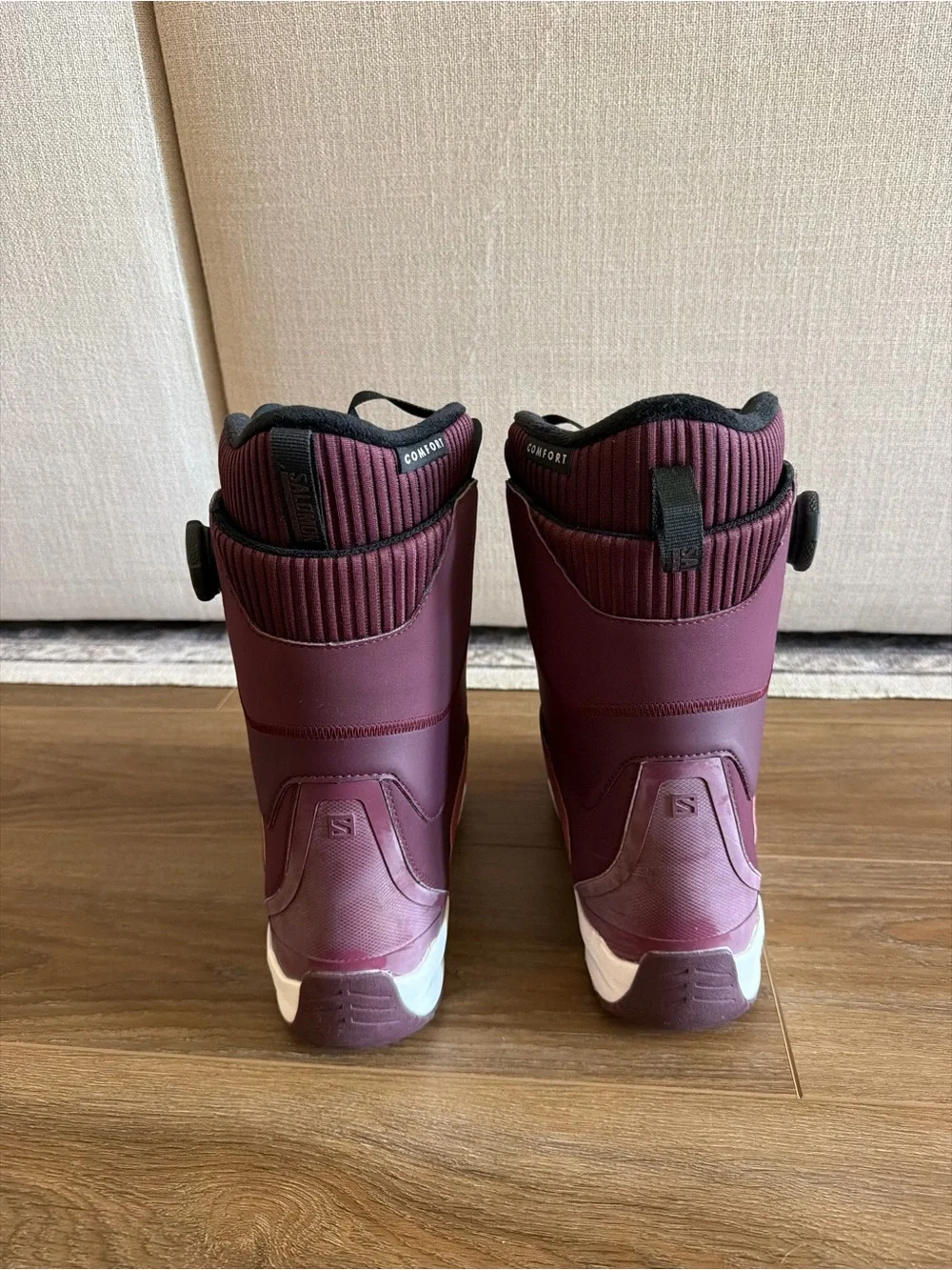 Salomon Women's Pink and Burgundy Snowboard Boots